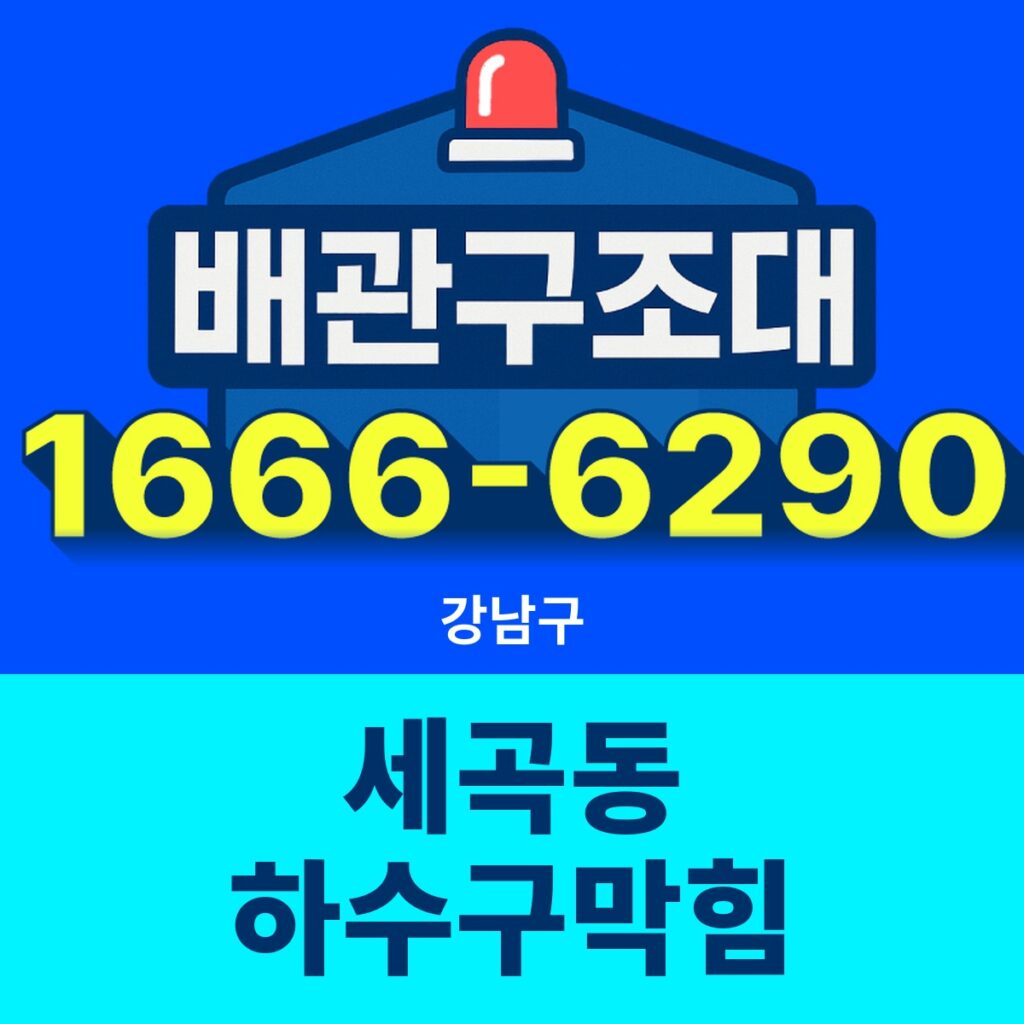 강남구 세곡동 하수구막힘 24시간 출동 배관구조대 안내 썸네일