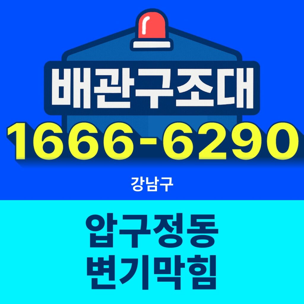 강남구 압구정동 변기막힘 24시간 출동 배관구조대 안내 썸네일
