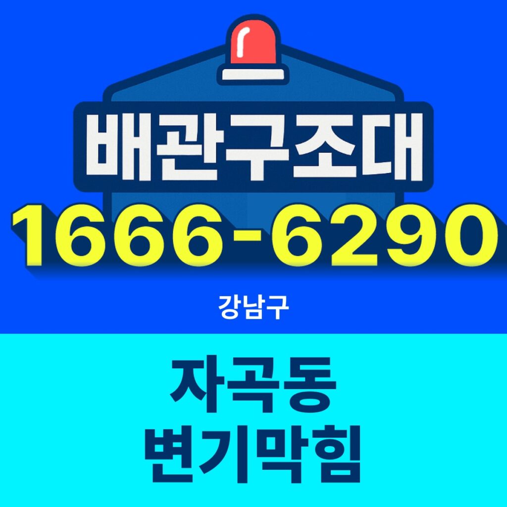 강남구 자곡동 변기막힘 24시간 출동 배관구조대 안내 썸네일