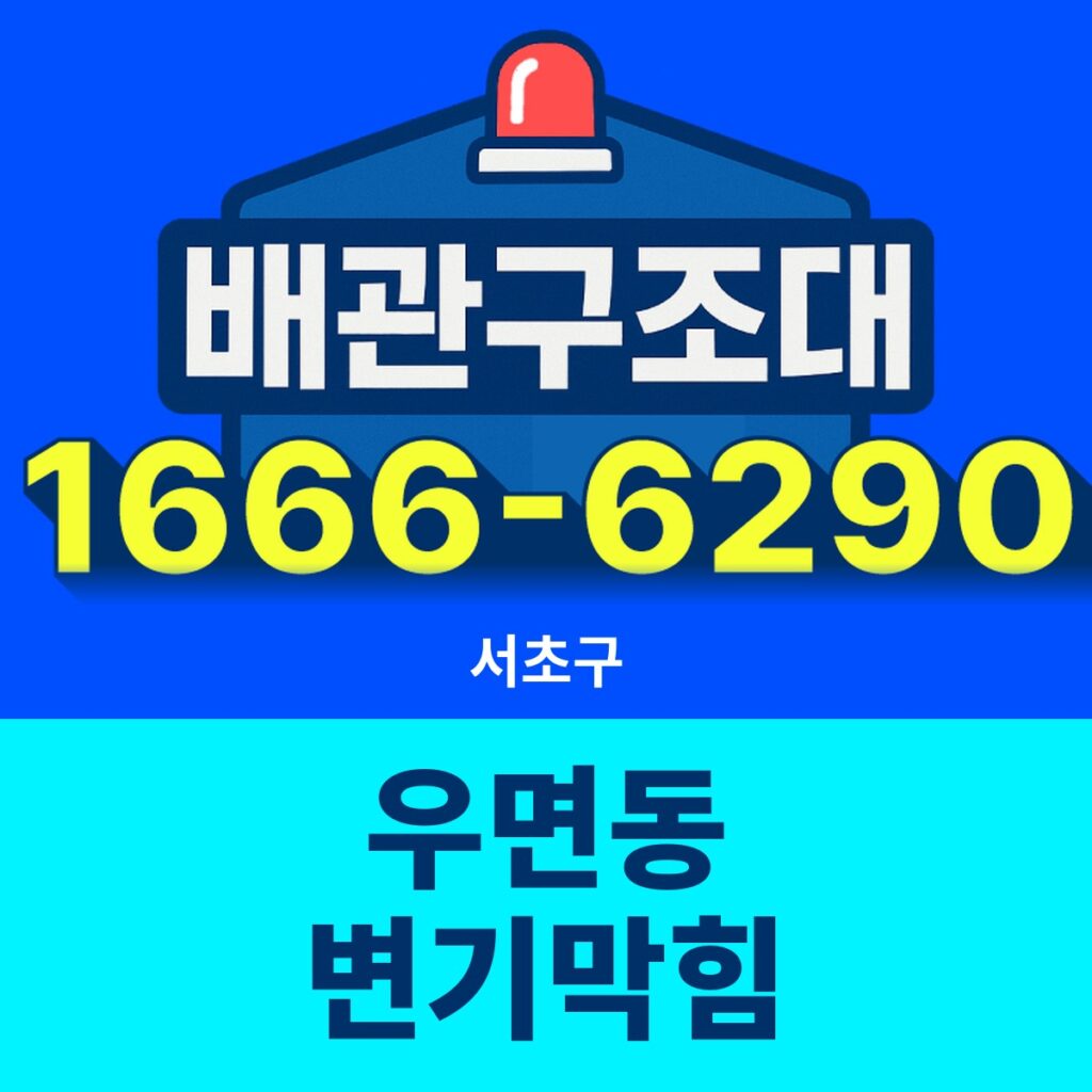서초구 우면동 변기막힘 24시간 출동 배관구조대 안내 썸네일
