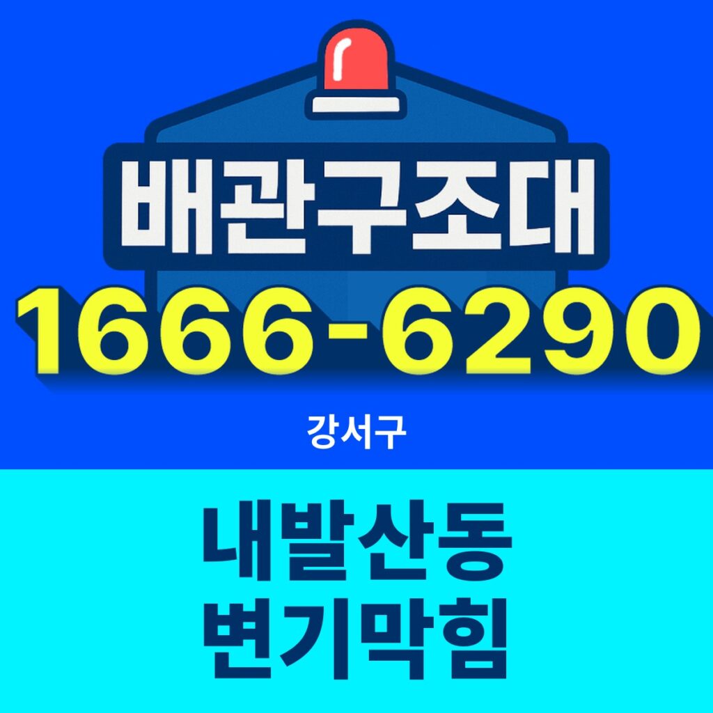 강서구 내발산동 변기막힘 24시간 출동 배관구조대 안내 썸네일