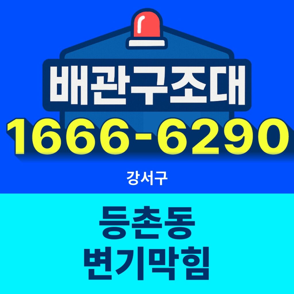 강서구 등촌동 변기막힘 24시간 출동 배관구조대 안내 썸네일