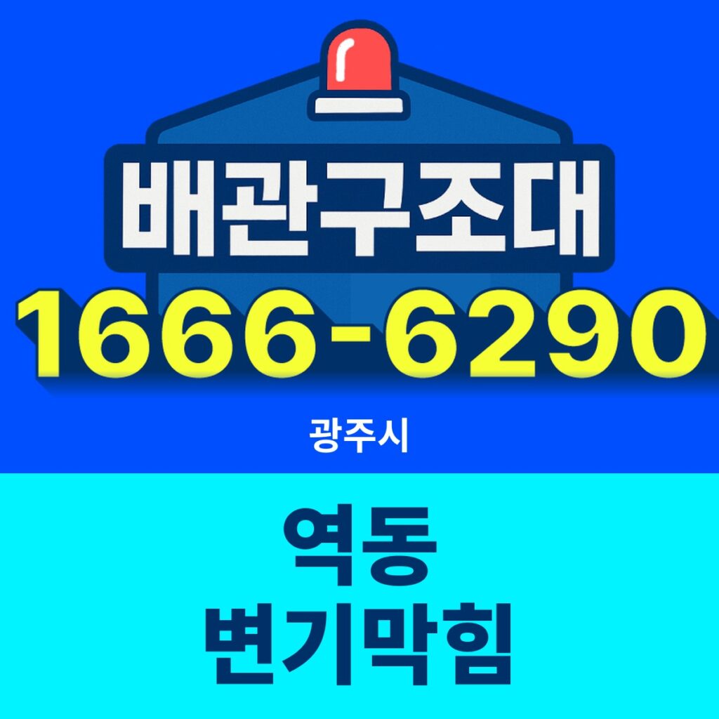 광주시 역동 변기막힘 출동 현장