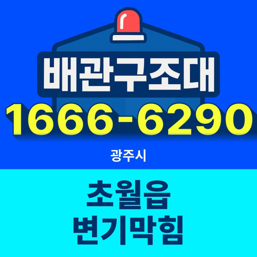 광주시 초월읍 변기막힘 출동 현장