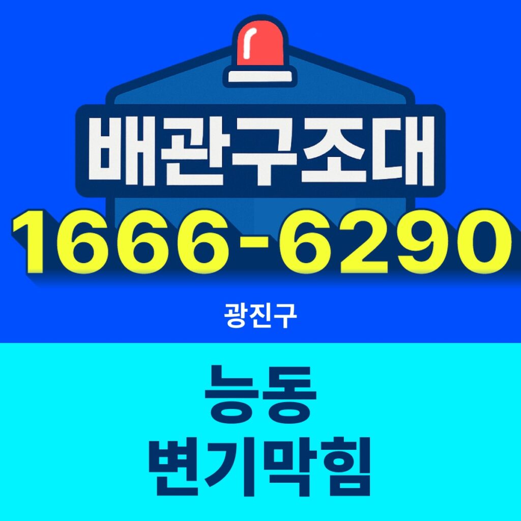 광진구 능동 변기막힘 출동 현장