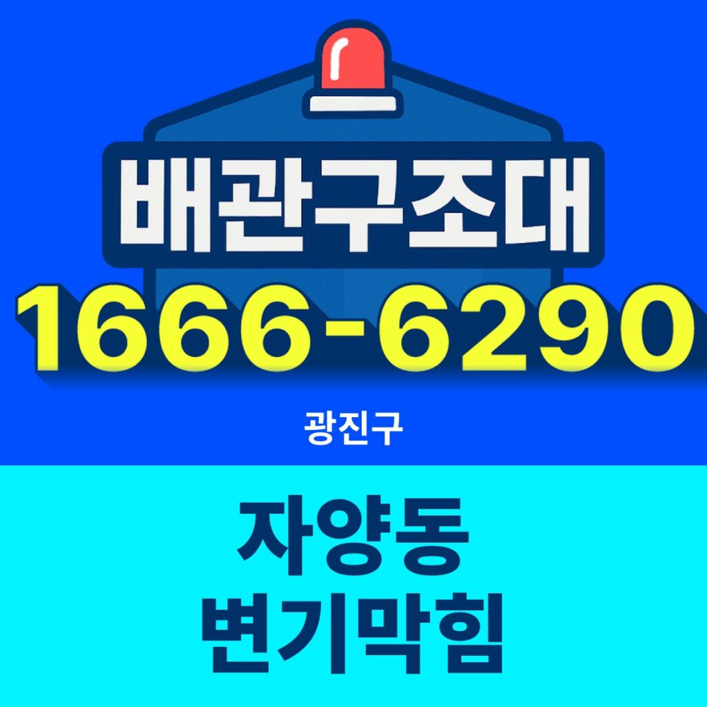 광진구 자양동 변기막힘 출동 현장
