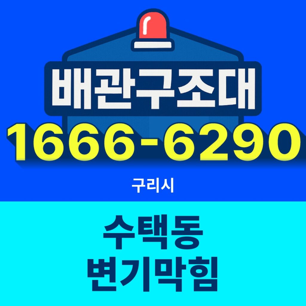 구리시 수택동 변기막힘 출동 현장