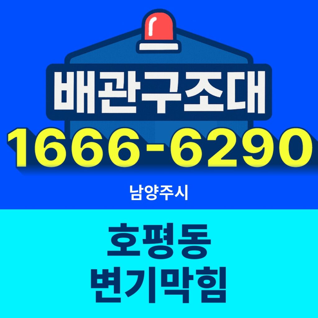 남양주시 호평동 변기막힘 출동 현장