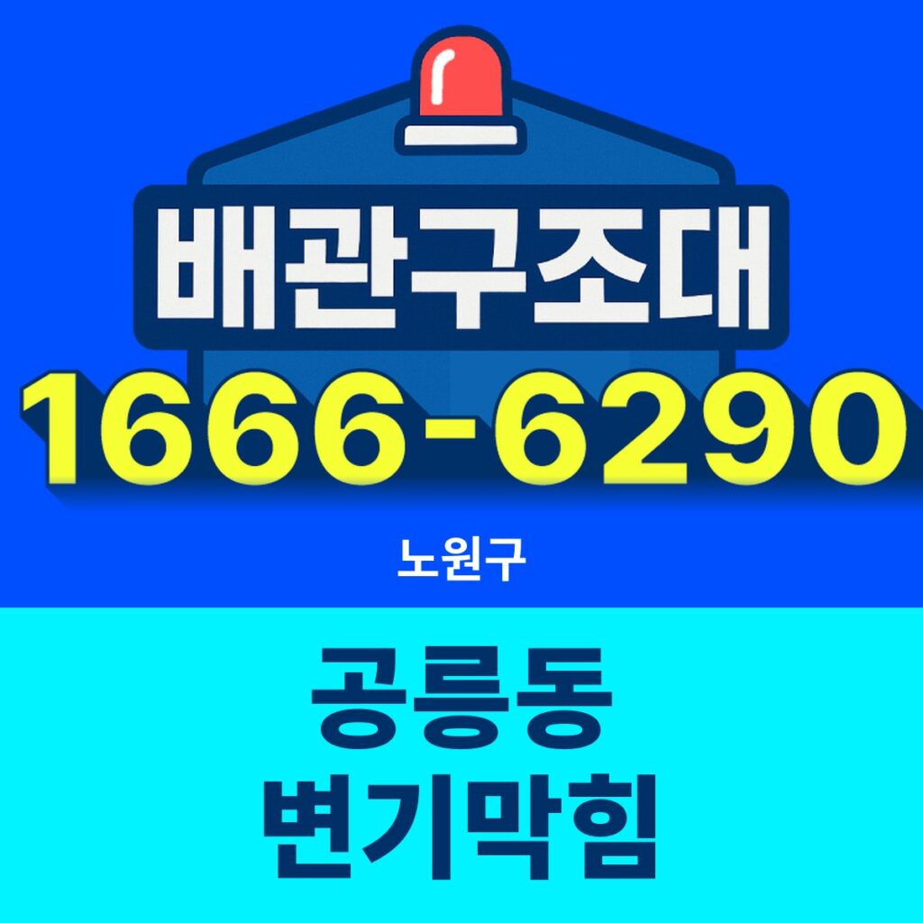 노원구 공릉동 변기막힘 출동 현장