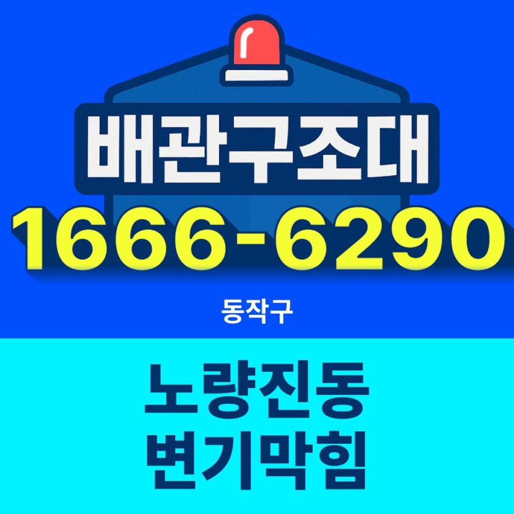 동작구 노량진동 변기막힘 출동 현장