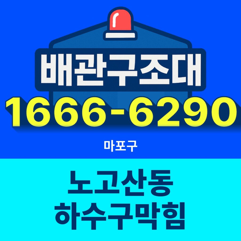 마포구 노고산동 하수구막힘 출동 현장