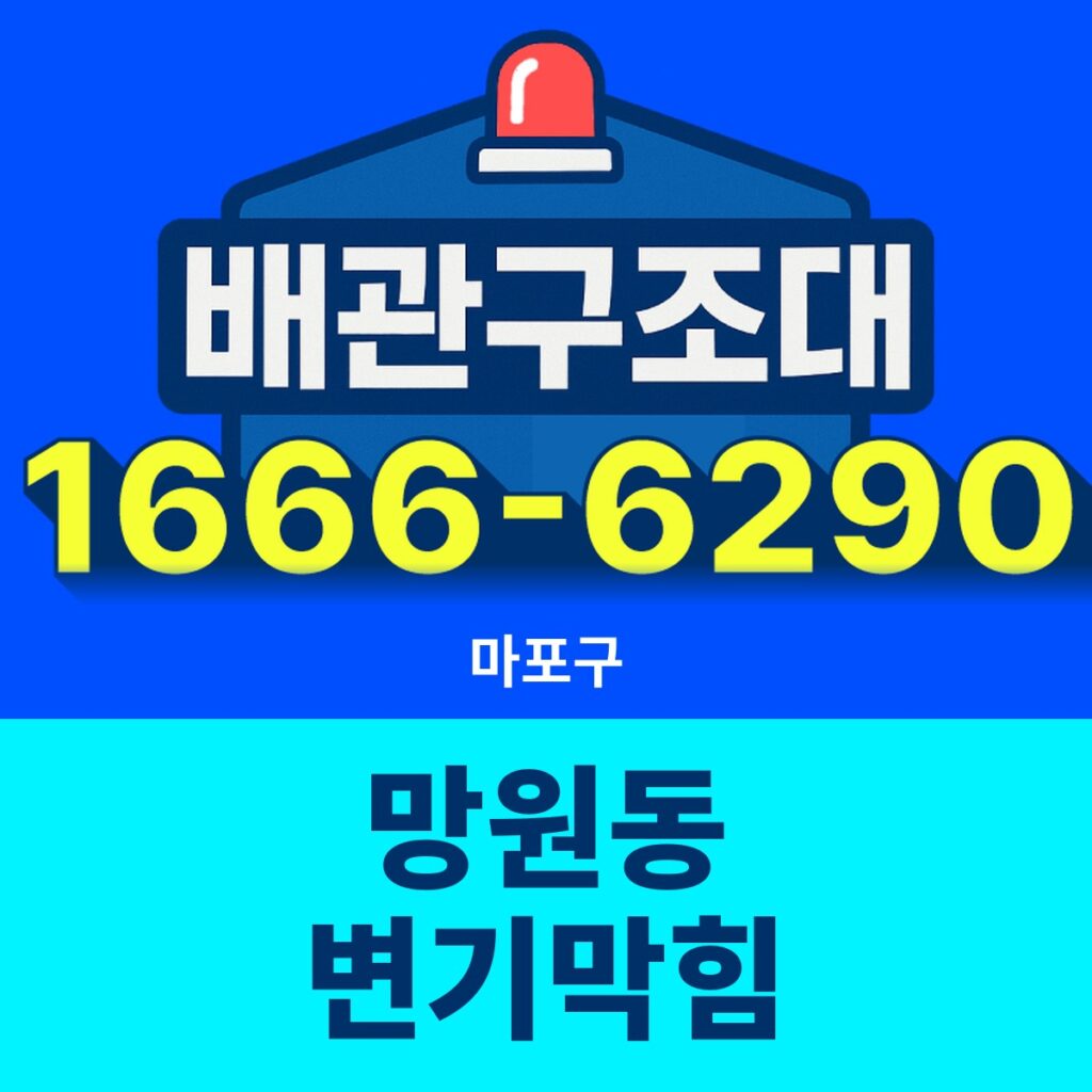 마포구 망원동 변기막힘 출동 현장
