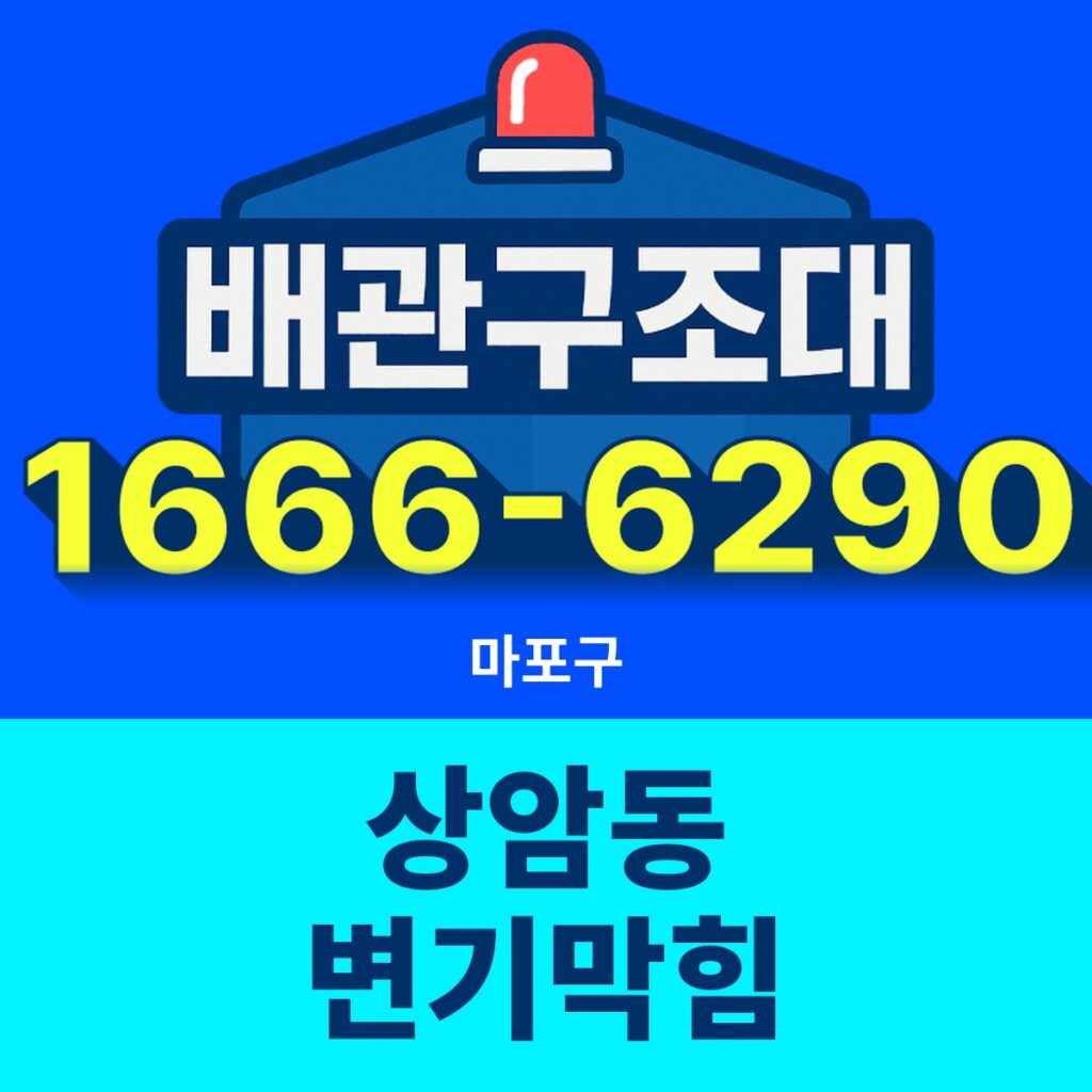 마포구 상암동 변기막힘 출동 현장