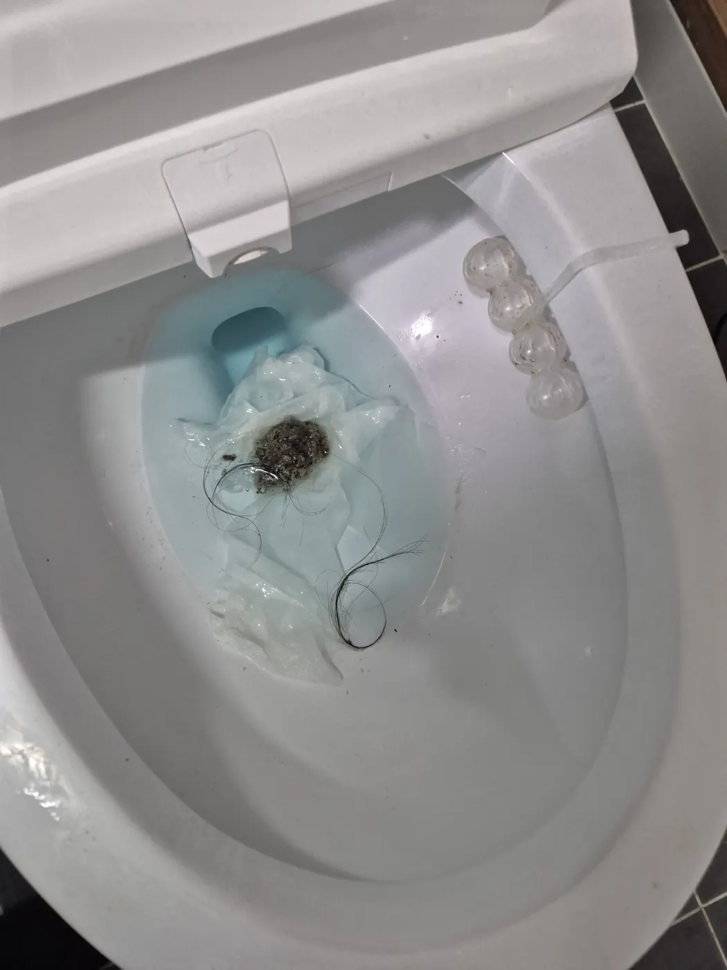 꺼낸 머리카락 뭉치