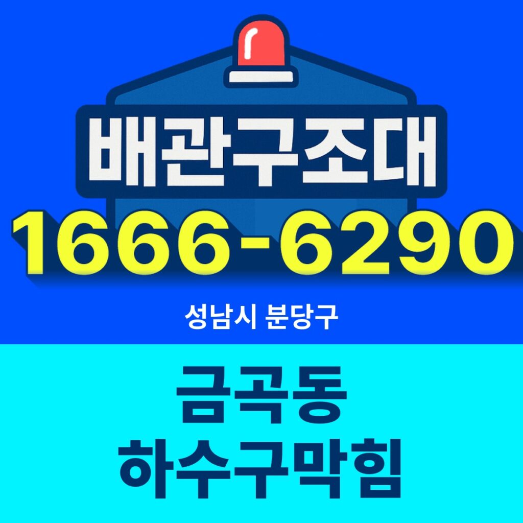 성남시 분당구 금곡동 하수구막힘 출동 현장