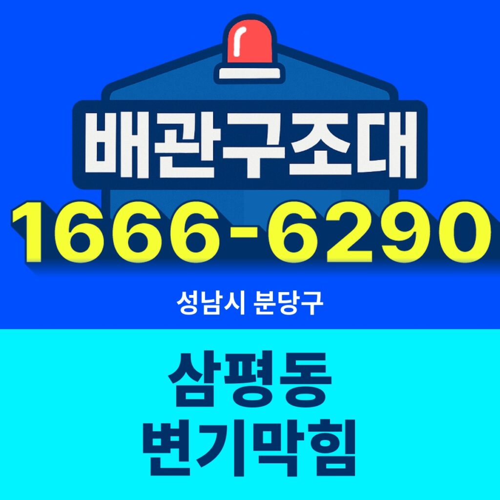 성남시 분당구 삼평동 변기막힘 출동 현장