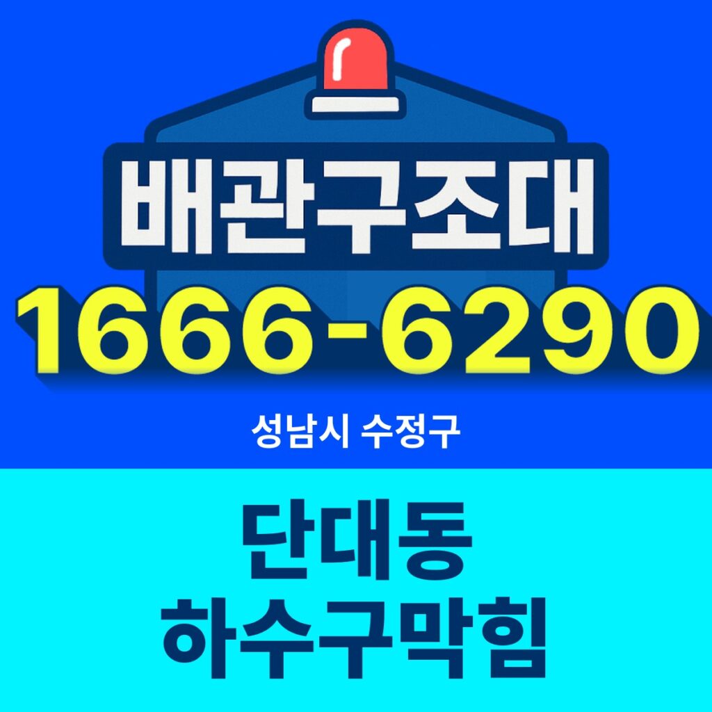 성남시 수정구 단대동 하수구막힘 출동 현장