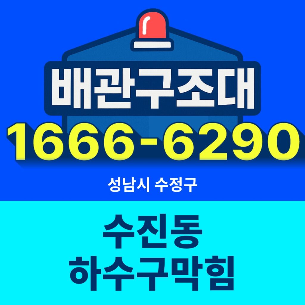 성남시 수정구 수진동 하수구막힘 출동 현장