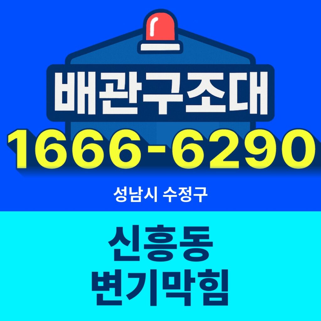 성남시 수정구 신흥동 변기막힘 출동 현장