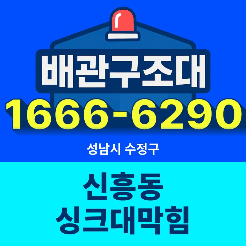 성남시 수정구 신흥동 싱크대막힘 출동 현장