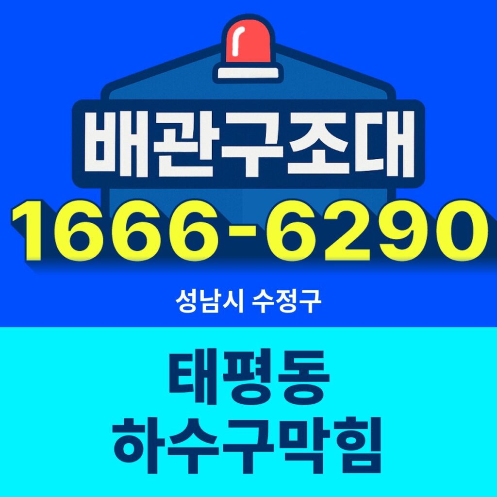 성남시 수정구 태평동 하수구막힘 출동 현장