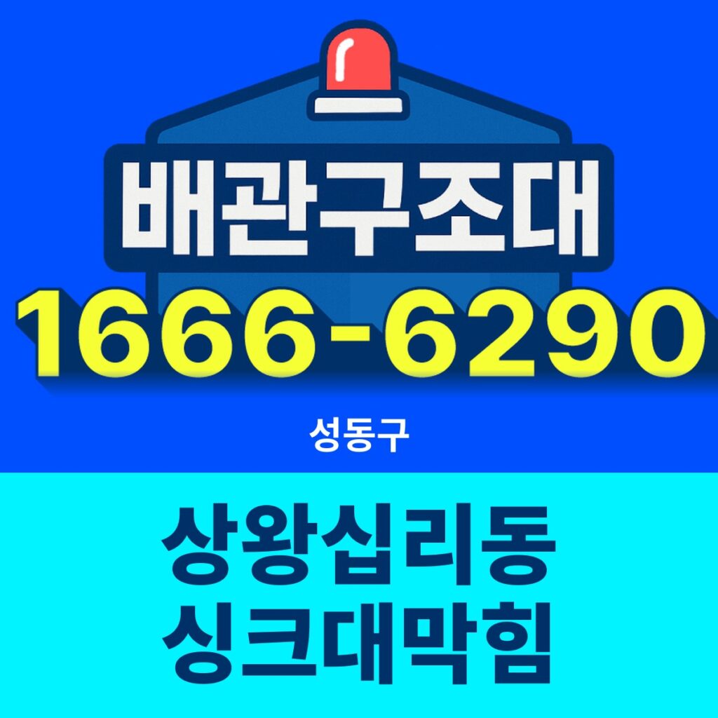 성동구 상왕십리동 싱크대막힘 출동 현장