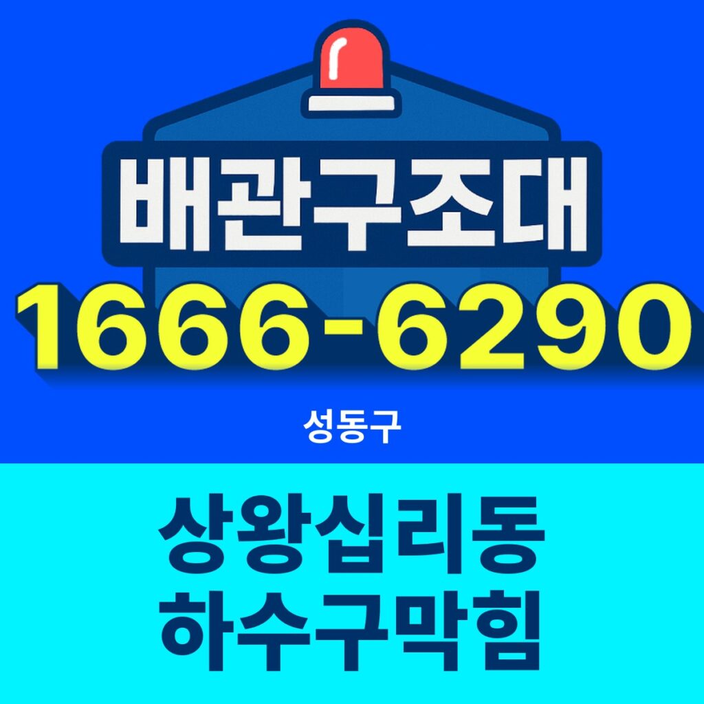 성동구 상왕십리동 하수구막힘 출동 현장