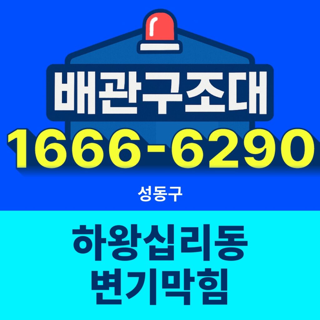 성동구 하왕십리동 변기막힘 출동 현장
