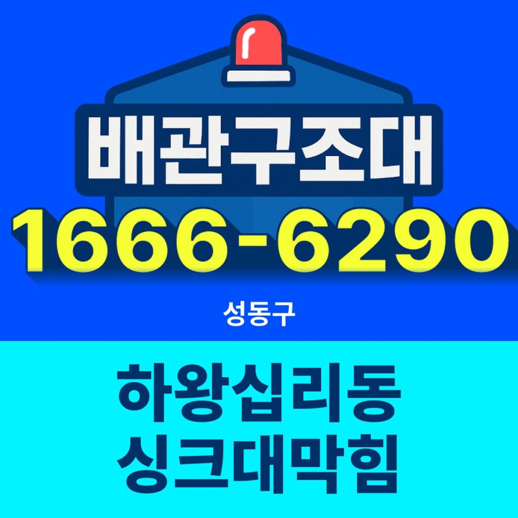 성동구 하왕십리동 싱크대막힘 출동 현장