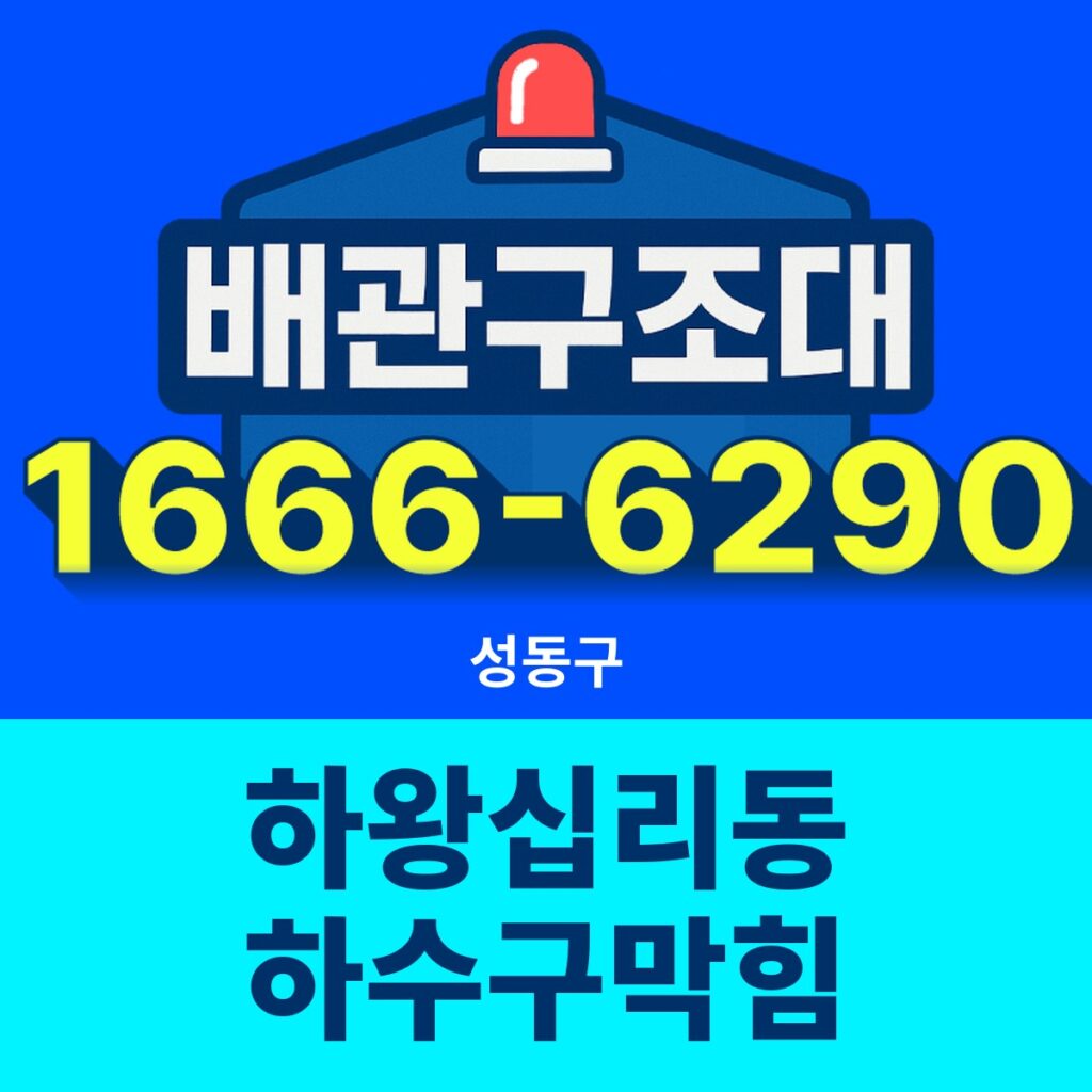 성동구 하왕십리동 하수구막힘 출동 현장