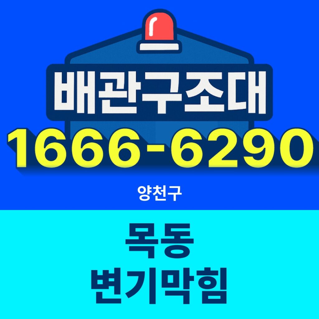 양천구 목동 변기막힘 출동 현장