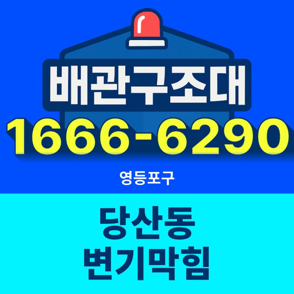 영등포구 당산동 변기막힘 출동 현장