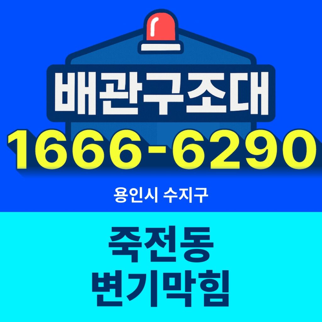 용인시 수지구 죽전동 변기막힘 출동 현장