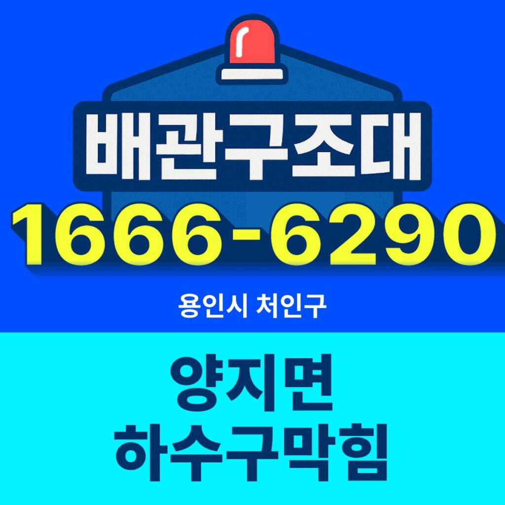 용인시 처인구 양지면 하수구막힘 출동 현장