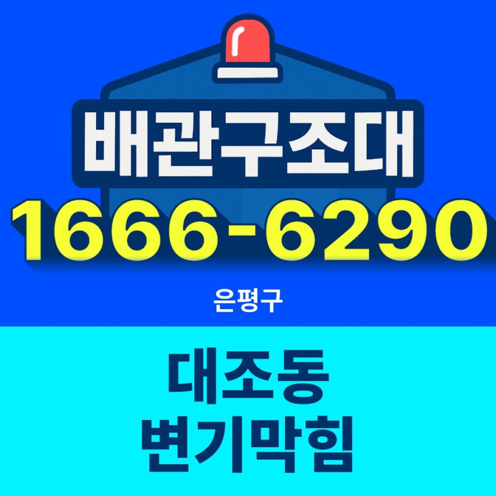 은평구 대조동 변기막힘 24시간 출동 배관구조대 안내 썸네일