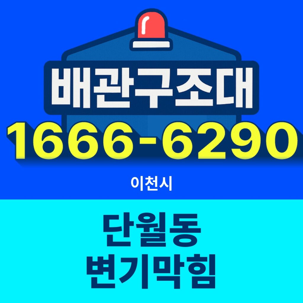 이천시 단월동 변기막힘 출동 현장