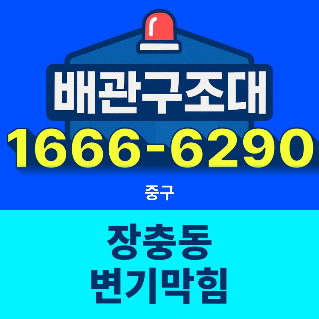 중구 장충동 변기막힘 출동 현장