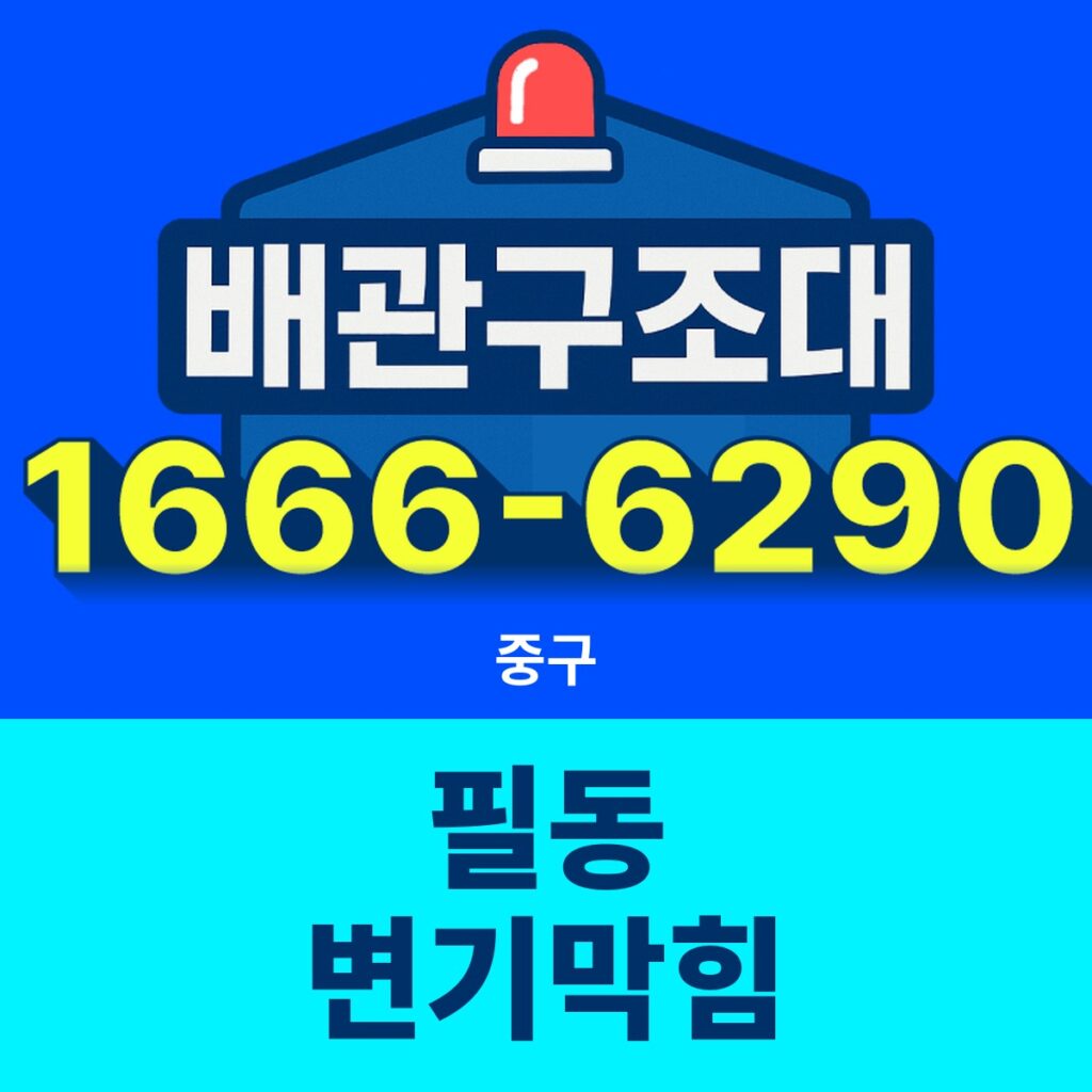 중구 필동 변기막힘 출동 현장