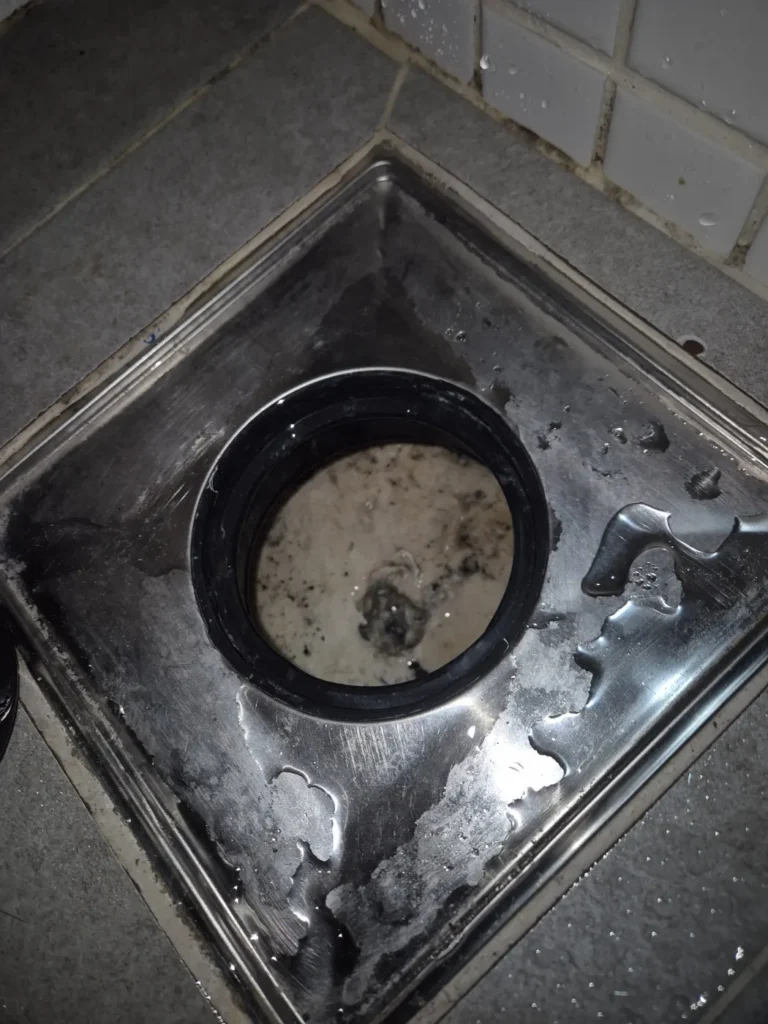배수구 내부 슬러지·오염물 확인